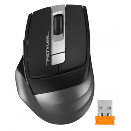 Мышь A4Tech Fstyler FG35 серый/черный оптическая (2000dpi) беспроводная USB (6but)